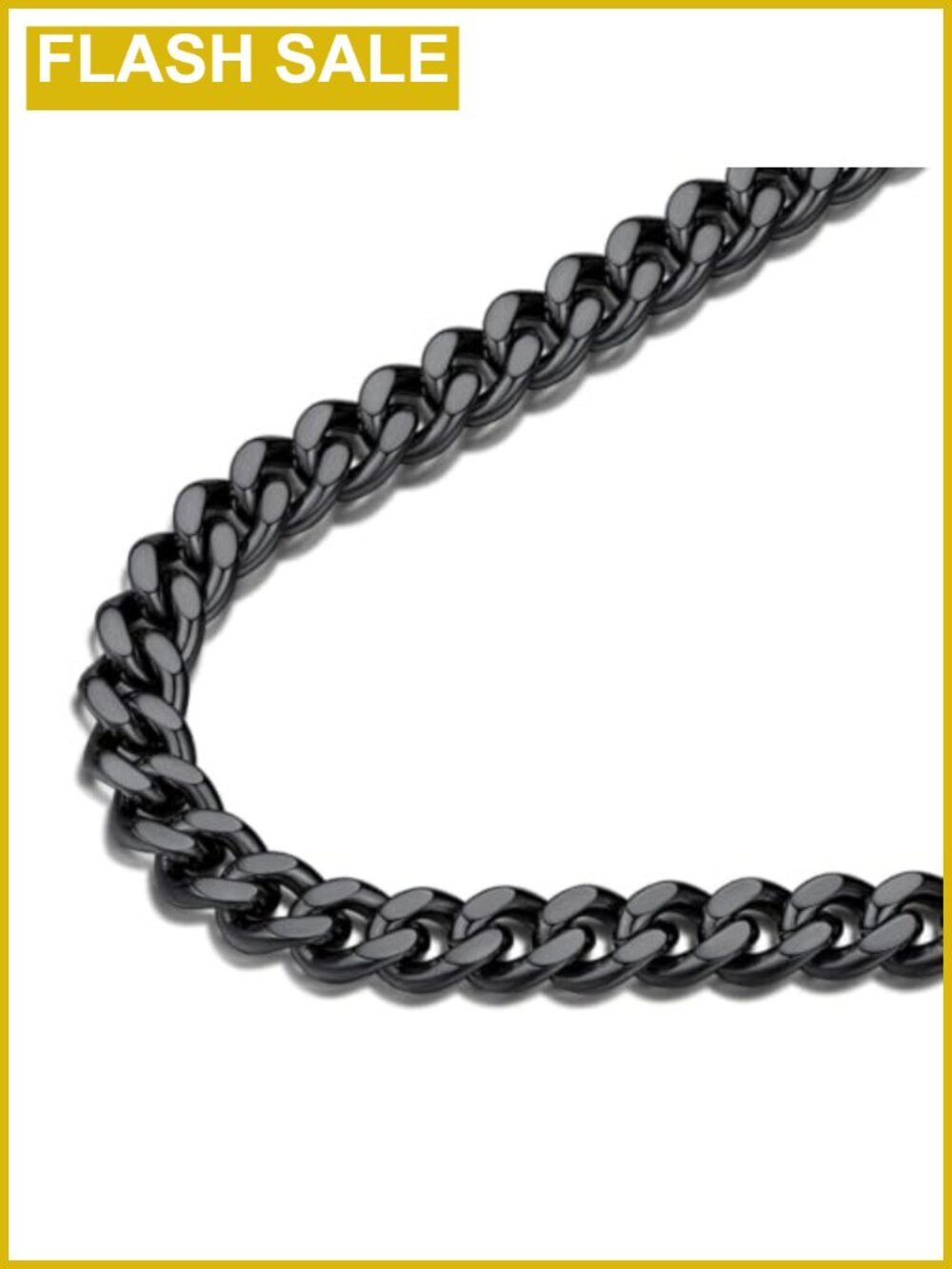 Men's 18K Gold Plated Stainless Steel Curb Chain Necklace 7mm 22in